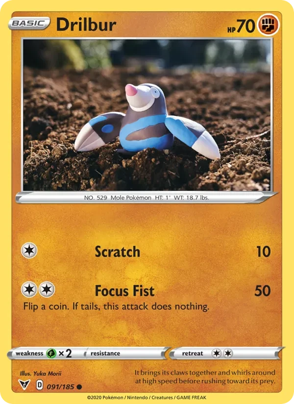Drilbur 91/185 Vivid Voltage Pokémon card