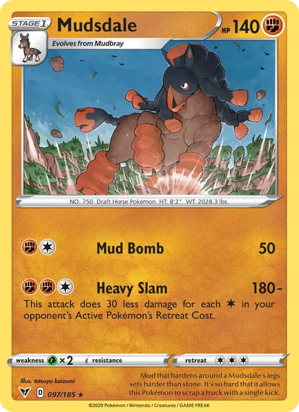 Mudsdale 97/185 Vivid Voltage Pokémon card