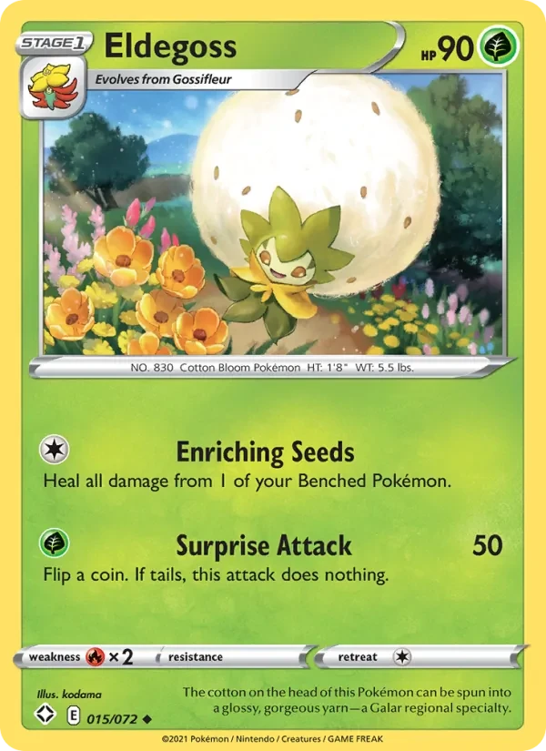 Eldegoss 15/72 Shining Fates Pokémon Karte