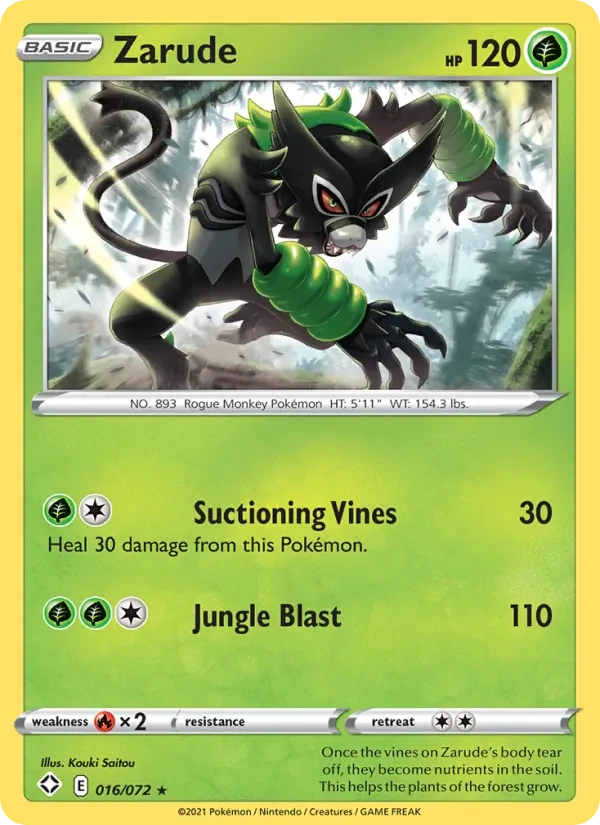 Zarude 16/72 Shining Fates Pokémon card