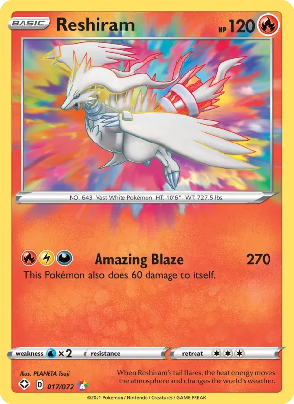 Reshiram 17/72 Shining Fates Pokémon card