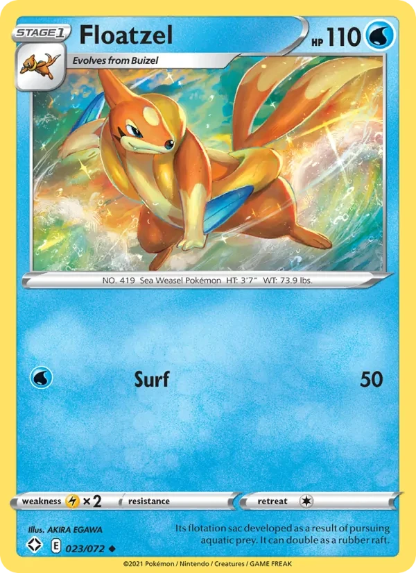 Carte Pokémon Floatzel 23/72 Shining Fates