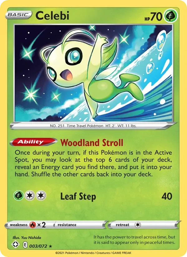 Celebi 3/72 Shining Fates Pokémon card