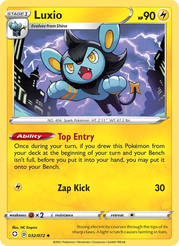 Luxio 32/72 Shining Fates Pokémon Karte