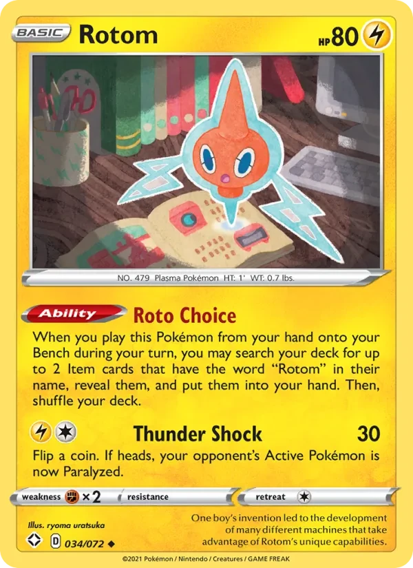Rotom 34/72 Shining Fates Pokémon Karte