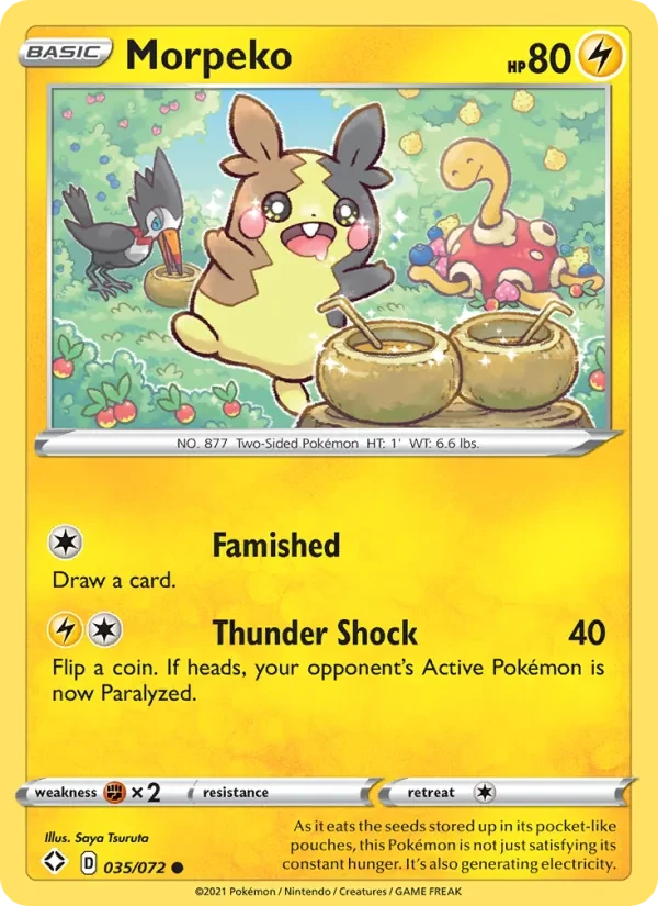 Morpeko 35/72 Shining Fates Pokémon card