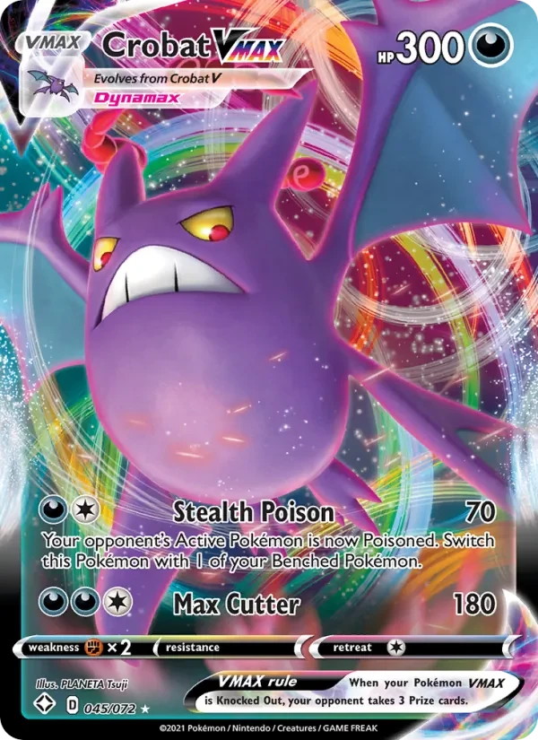 Crobat VMAX 45/72 Shining Fates Pokémon card