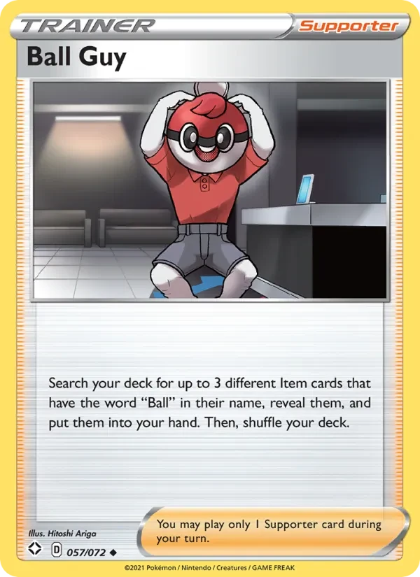 Ball Guy 57/72 Shining Fates Pokémon card