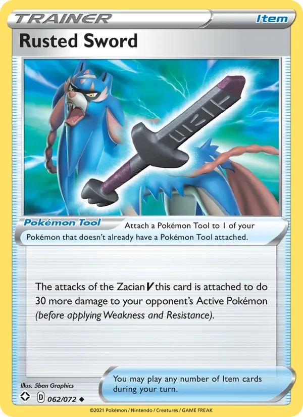 Rusted Sword 62/72 Shining Fates Pokémon card