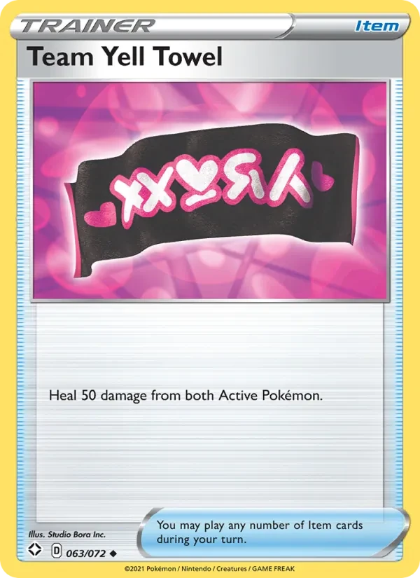 Team Yell Towel 63/72 Shining Fates Pokémon Karte