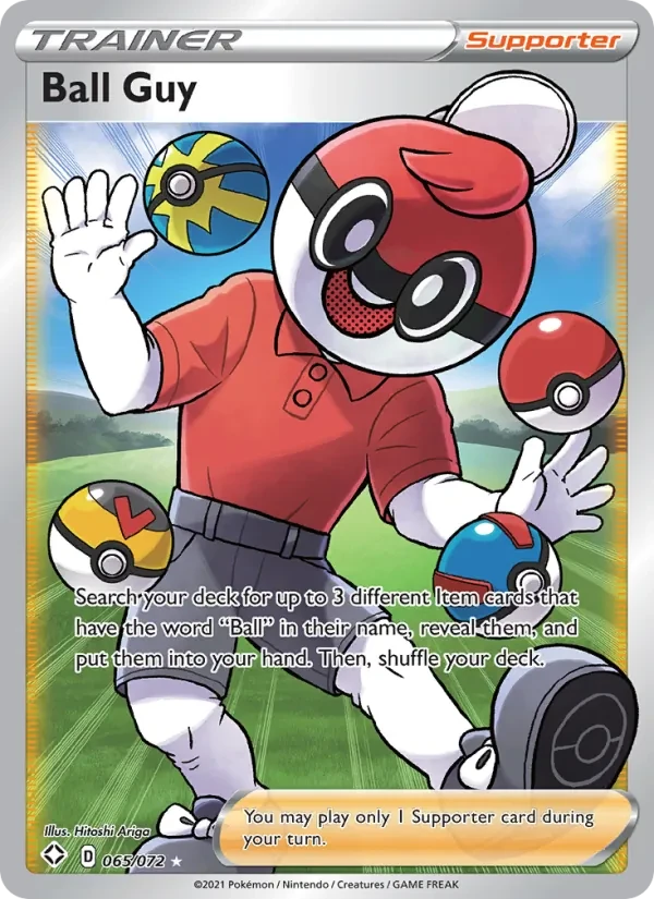 Ball Guy 65/72 Shining Fates Pokémon Karte