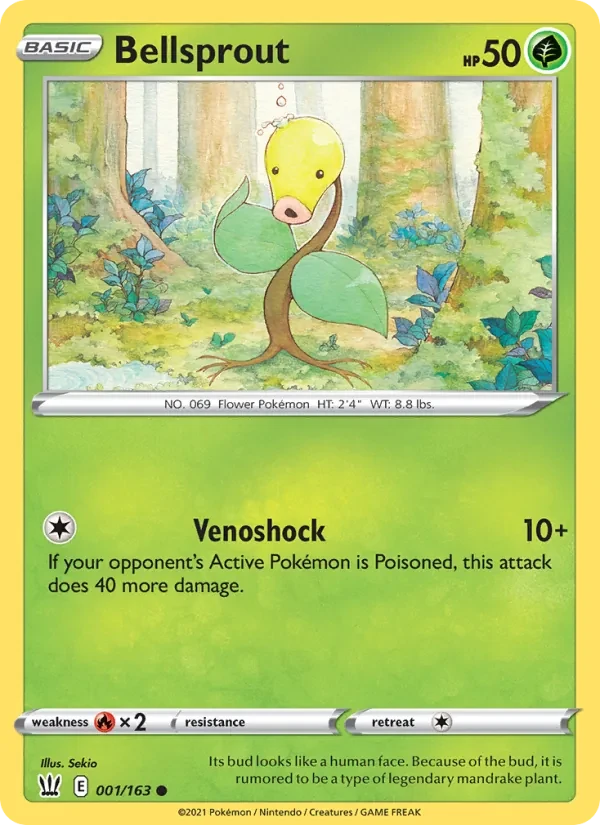 Bellsprout 1/163 Battle Styles Pokémon card