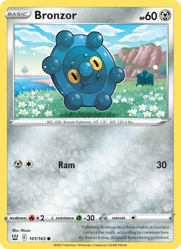 Bronzor 101/163 Battle Styles Pokémon card