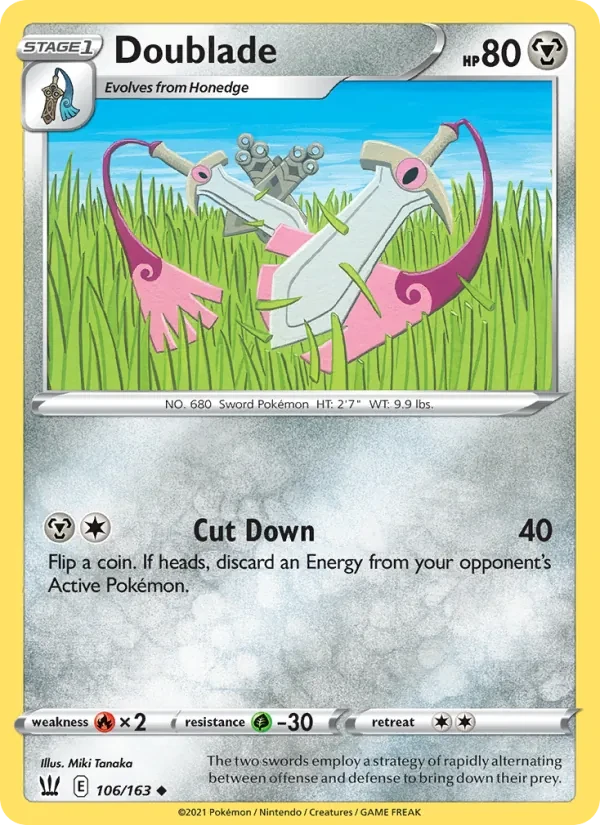Doublade 106/163 Battle Styles Pokémon card
