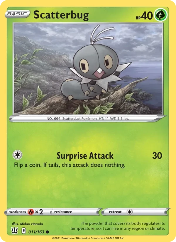 Scatterbug 11/163 Battle Styles Pokémon card