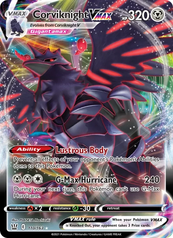 Corviknight VMAX 110/163 Battle Styles Pokémon card