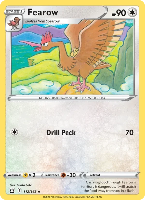 Fearow 112/163 Battle Styles Pokémon card