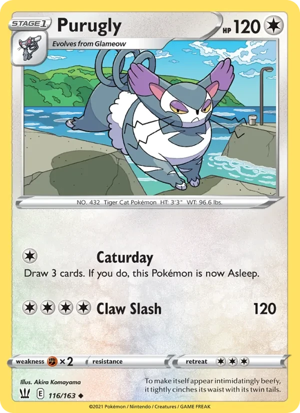 Purugly 116/163 Battle Styles Pokémon card