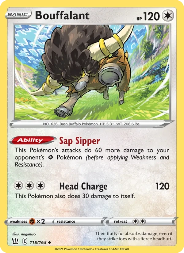 Bouffalant 118/163 Battle Styles Pokémon card
