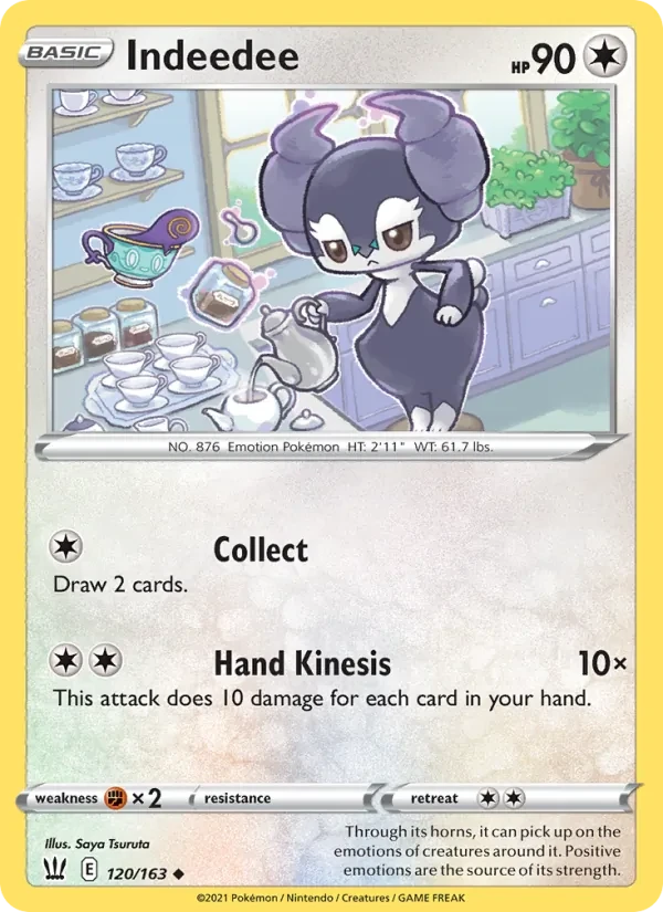 Indeedee 120/163 Battle Styles Pokémon card