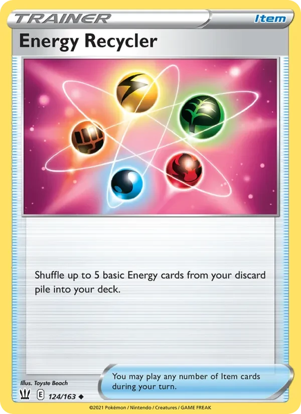 Carte Pokémon Energy Recycler 124/163 Battle Styles