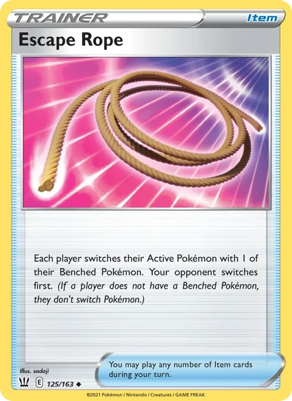 Escape Rope 125/163 Battle Styles Pokémon card