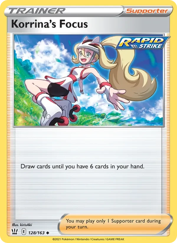 Korrina's Focus 128/163 Battle Styles Pokémon card
