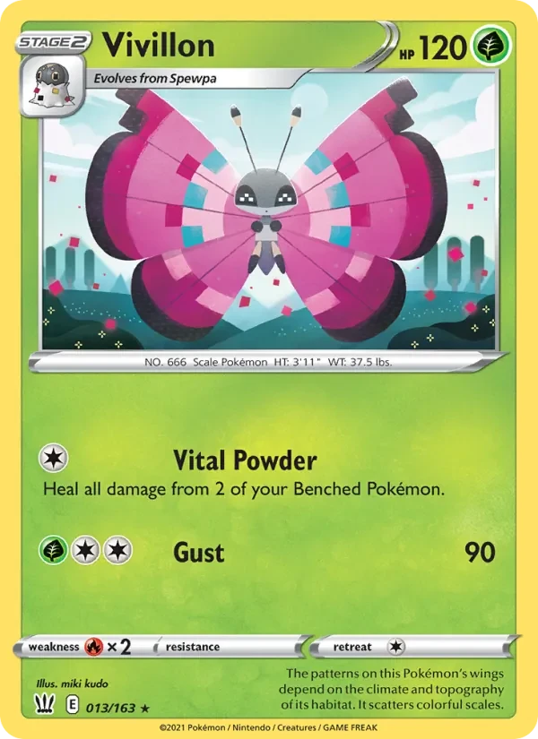 Vivillon 13/163 Battle Styles Pokémon card
