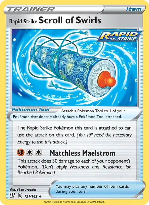 Rapid Strike Scroll of Swirls 131/163 Battle Styles Pokémon Karte