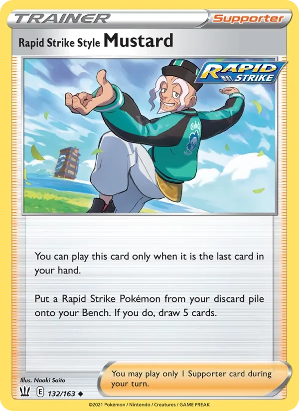Rapid Strike Style Mustard 132/163 Battle Styles Pokémon Karte