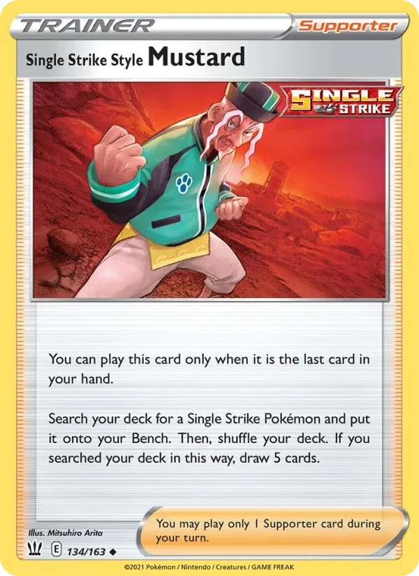 Single Strike Style Mustard 134/163 Battle Styles Pokémon card