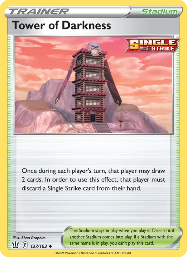 Tower of Darkness 137/163 Battle Styles Pokémon card