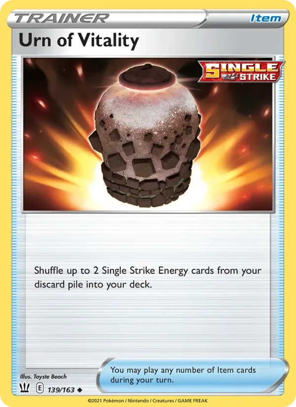 Urn of Vitality 139/163 Battle Styles Pokémon card