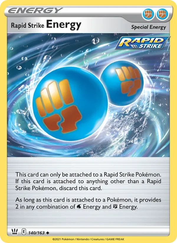 Rapid Strike Energy 140/163 Battle Styles Pokémon card