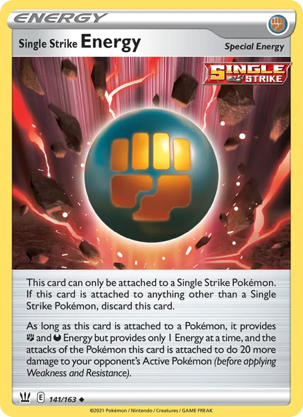Single Strike Energy 141/163 Battle Styles Pokémon card