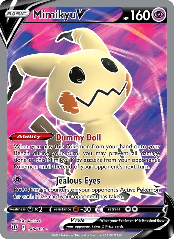 Mimikyu V 148/163 Battle Styles Pokémon card