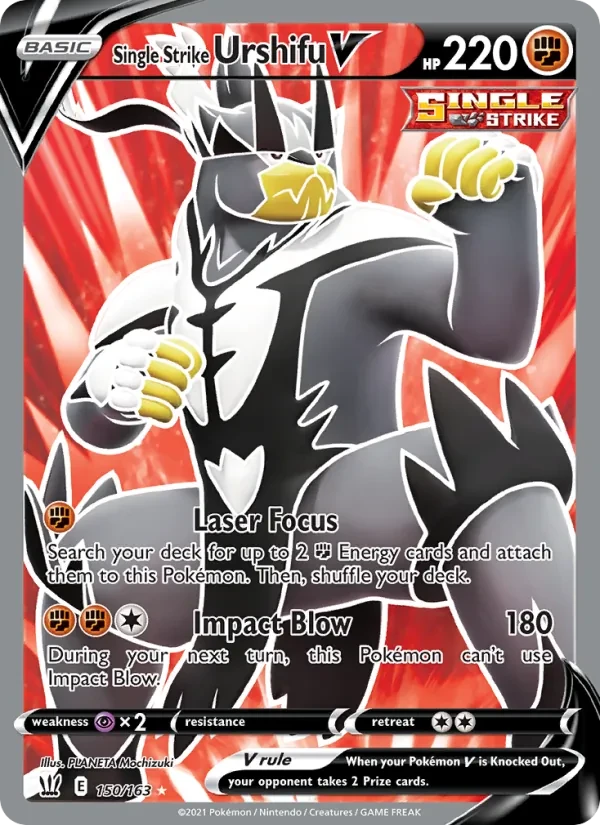 Single Strike Urshifu V 150/163 Battle Styles Pokémon card