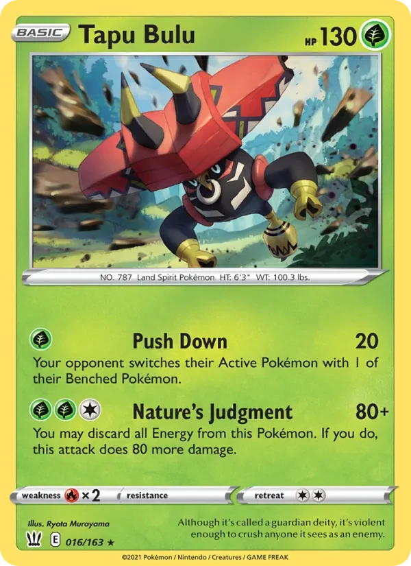 Tapu Bulu 16/163 Battle Styles Pokémon Karte
