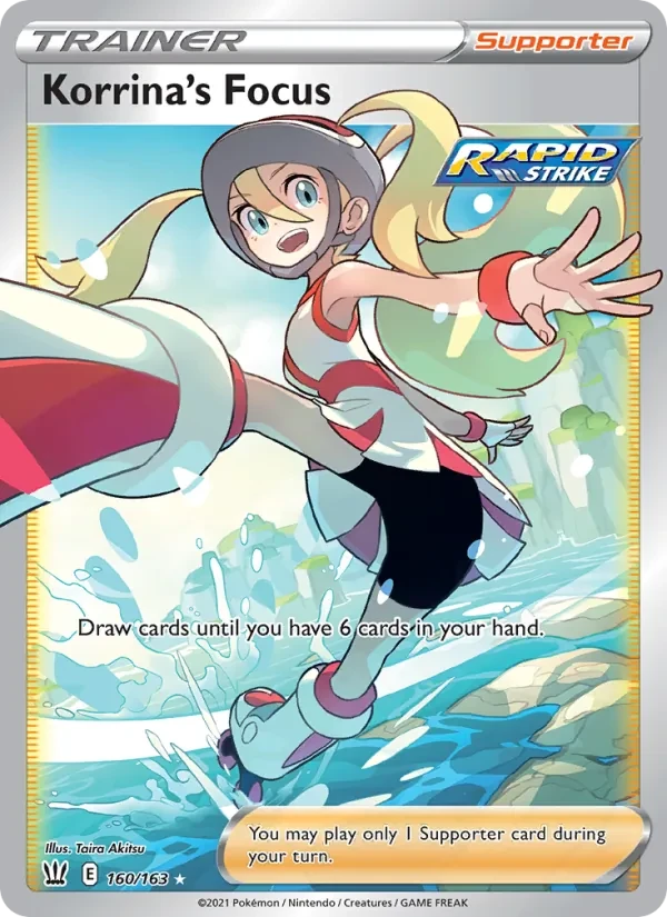 Korrina's Focus 160/163 Battle Styles Pokémon card