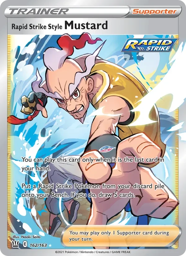 Carta Pokémon Rapid Strike Style Mustard 162/163 Battle Styles