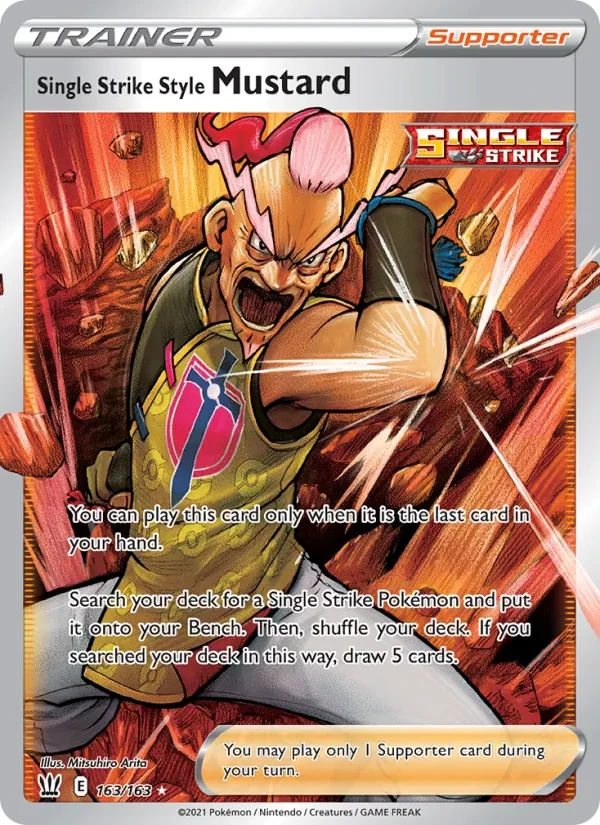 Single Strike Style Mustard 163/163 Battle Styles Pokémon card