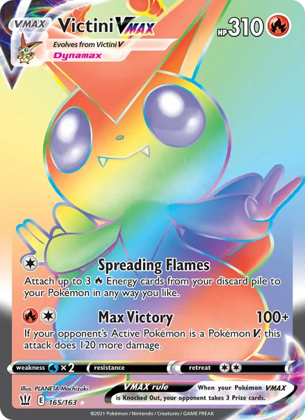 Victini VMAX 165/163 Battle Styles Pokémon card