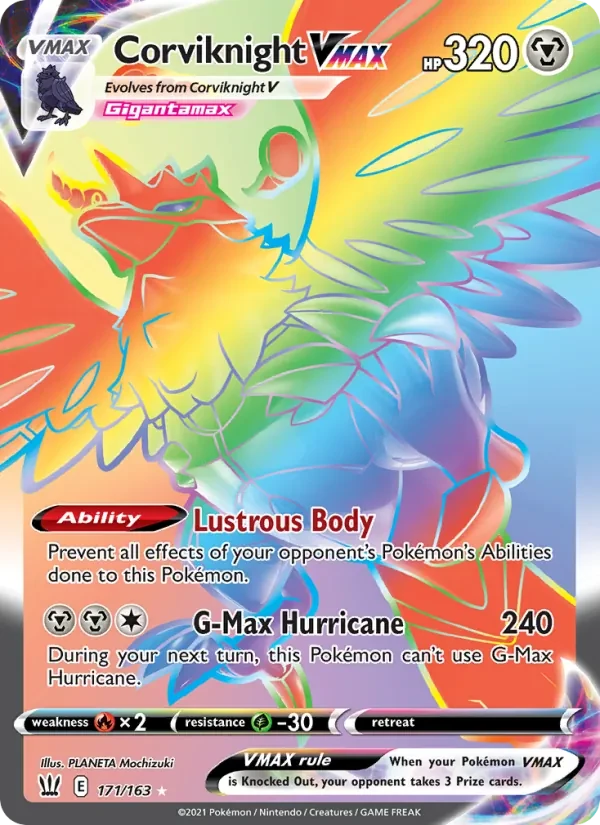 Corviknight VMAX 171/163 Battle Styles Pokémon card