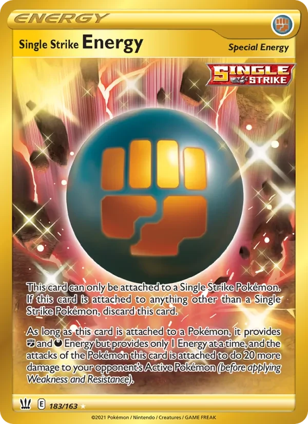 Single Strike Energy 183/163 Battle Styles Pokémon card