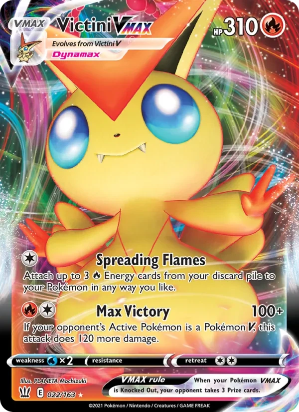 Victini VMAX 22/163 Battle Styles Pokémon card