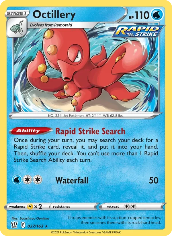 Octillery 37/163 Battle Styles Pokémon Karte