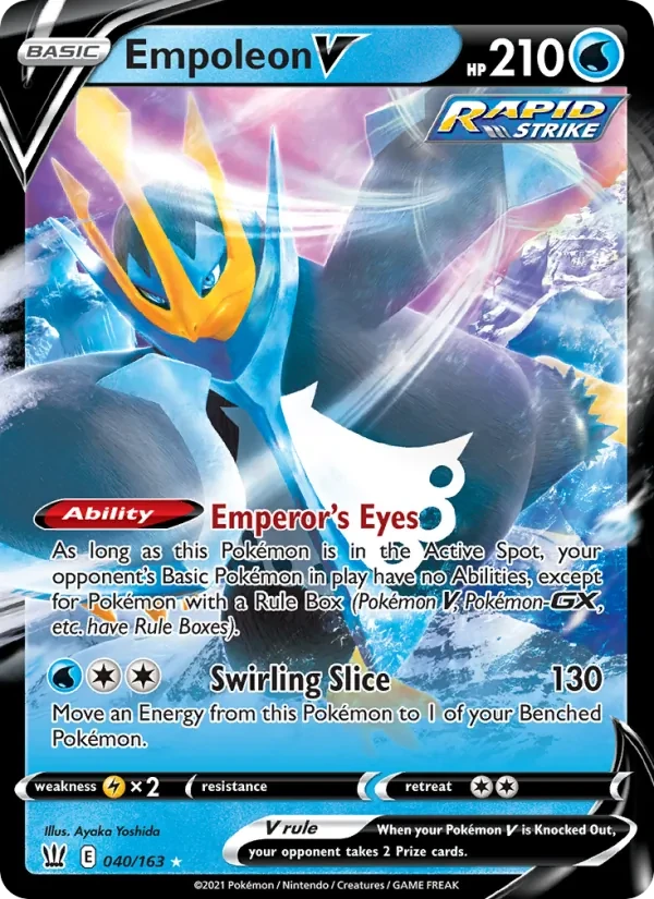 Empoleon V 40/163 Battle Styles Pokémon card
