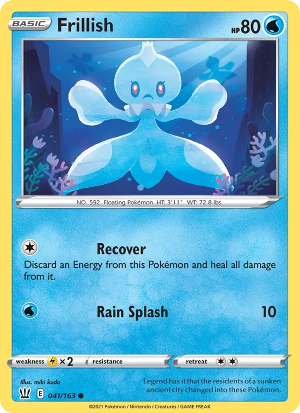 Frillish 41/163 Battle Styles Pokémon card