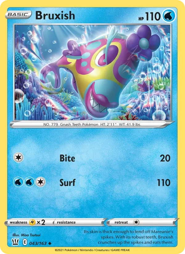 Bruxish 43/163 Battle Styles Pokémon card