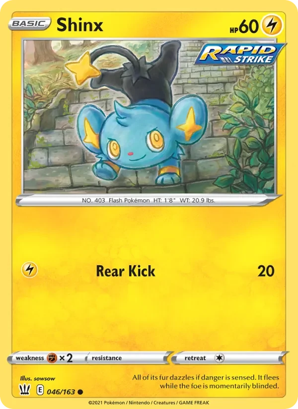 Shinx 46/163 Battle Styles Pokémon card